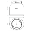Чертеж банки ПЭТ 300 мл модель Овал