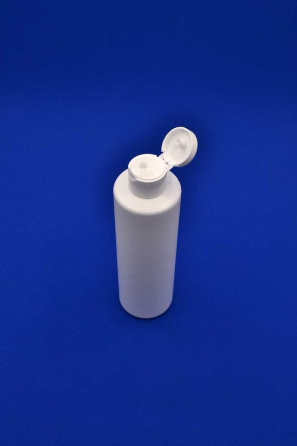 Білий флакон HDPE 250 з білим фліп-топ