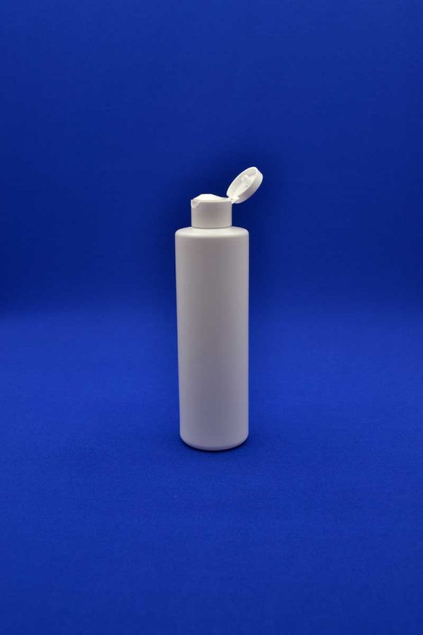 Білий флакон HDPE 250 з кришкою фліп-топ