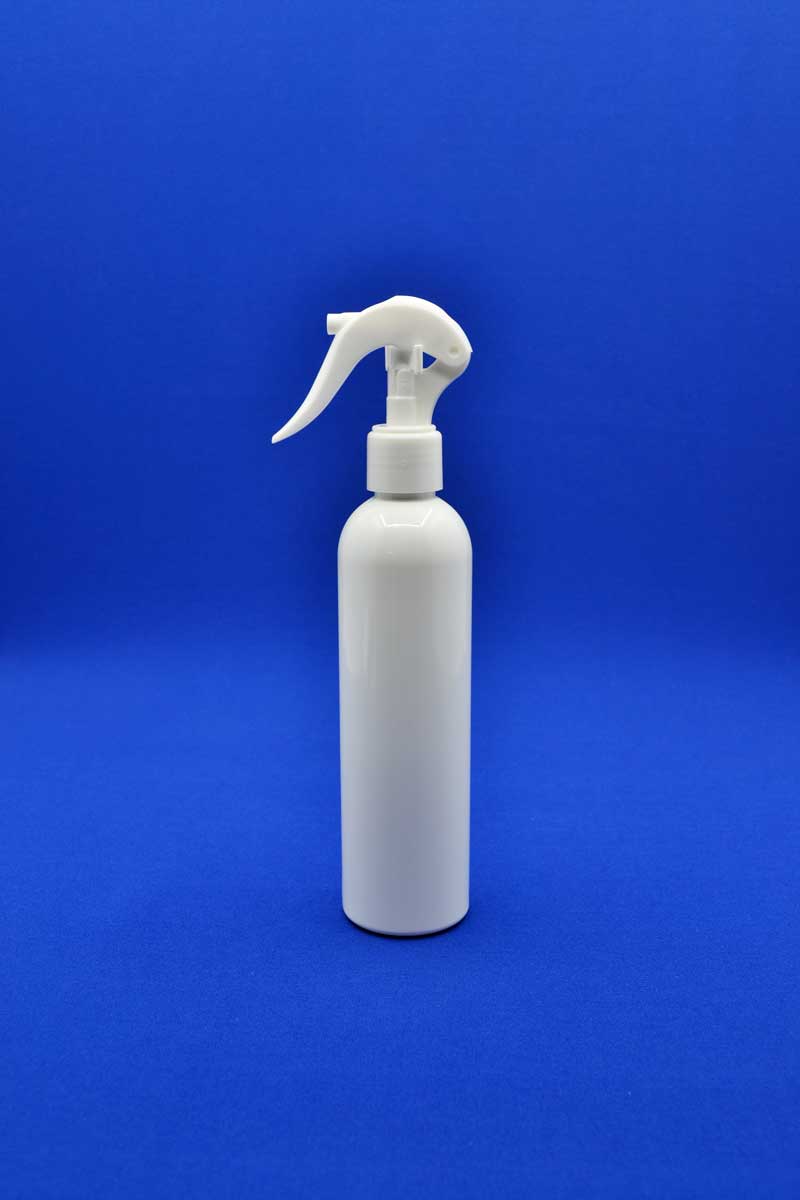 Білий флакон ПЕТ 250 мл Раунд з білим мінітригером