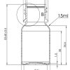 Чертеж флакона 15 мл