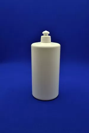 Белый флакон 1 литр с крышкой пуш-пул белого цвета