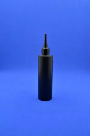 Чорний флакон HDPE 250 з чорним носиком