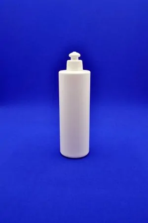 Білий флакон HDPE 400 мл з білою кришкою пуш-пул